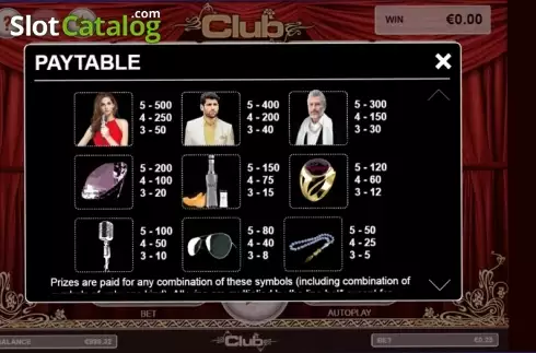 Πίνακας πληρωμών 1. Kulup (Club) Κουλοχέρης