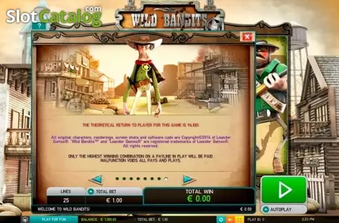 Οθόνη9. Wild Bandits (Leander) Κουλοχέρης 
