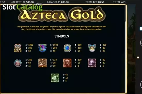 Οθόνη7. Azteca Gold Κουλοχέρης