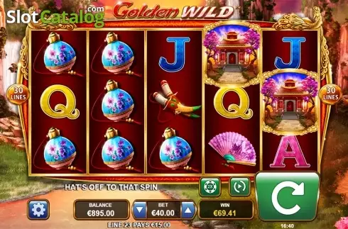 Οθόνη4. Golden Wild (Leander Games) Κουλοχέρης 