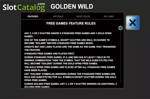 Οθόνη6. Golden Wild (Leander Games) Κουλοχέρης 