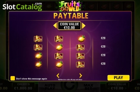 Οθόνη7. Fruits Go Wild Κουλοχέρης