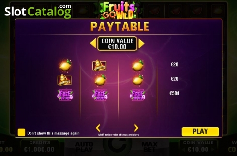 Οθόνη8. Fruits Go Wild Κουλοχέρης