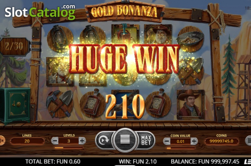 Οθόνη5. Gold Bonanza Κουλοχέρης