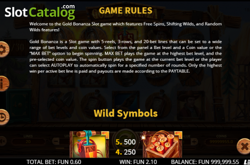 Οθόνη7. Gold Bonanza Κουλοχέρης