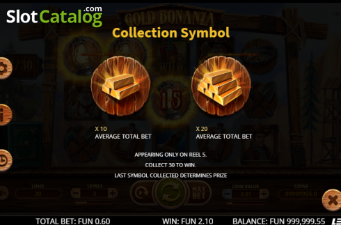 Οθόνη8. Gold Bonanza Κουλοχέρης