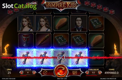 Οθόνη4. Vampire Kiss (Leap Gaming) Κουλοχέρης 