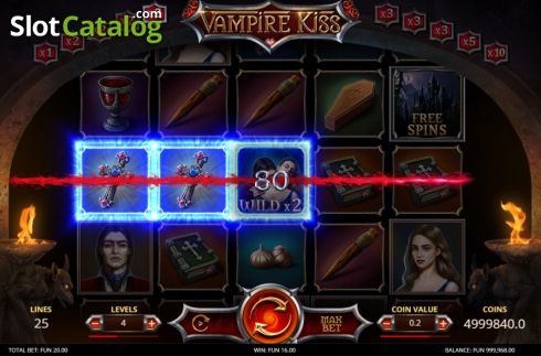 Οθόνη5. Vampire Kiss (Leap Gaming) Κουλοχέρης 