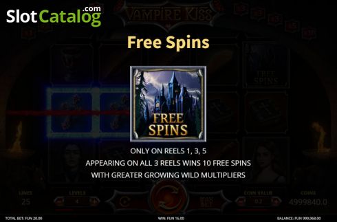 Οθόνη8. Vampire Kiss (Leap Gaming) Κουλοχέρης 