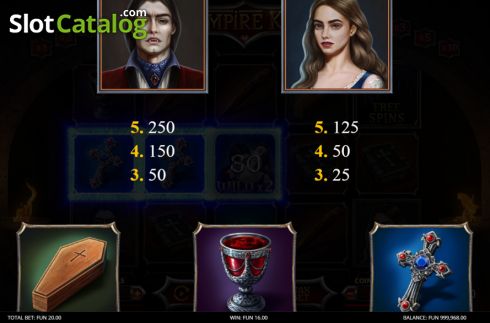 Οθόνη9. Vampire Kiss (Leap Gaming) Κουλοχέρης 