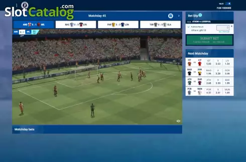 Οθόνη2. Virtual Football League Κουλοχέρης