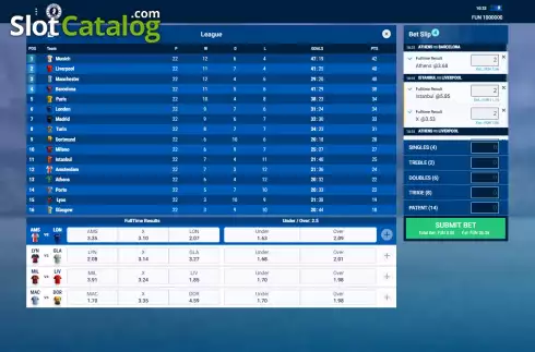 Οθόνη4. Virtual Football League Κουλοχέρης