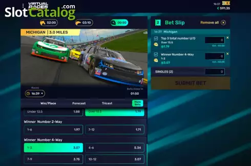 Οθόνη2. Virtual Races Κουλοχέρης