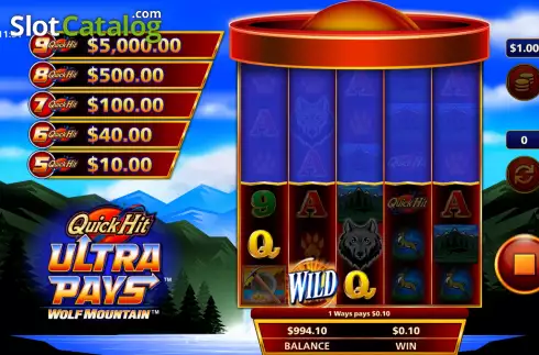 Οθόνη3. Quick Hit Ultra Pays Wolf Mountain Κουλοχέρης