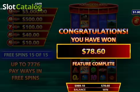 Οθόνη8. Quick Hit Ultra Pays Wolf Mountain Κουλοχέρης