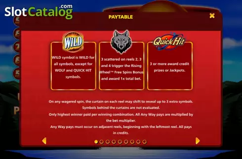 Οθόνη9. Quick Hit Ultra Pays Wolf Mountain Κουλοχέρης