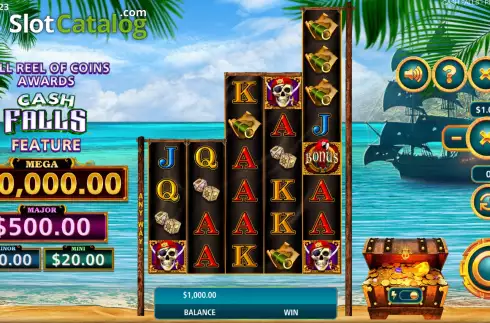 Οθόνη2. Cash Falls Pirate’s Trove Κουλοχέρης
