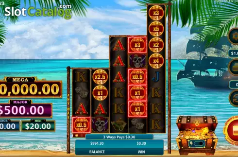 Οθόνη4. Cash Falls Pirate’s Trove Κουλοχέρης