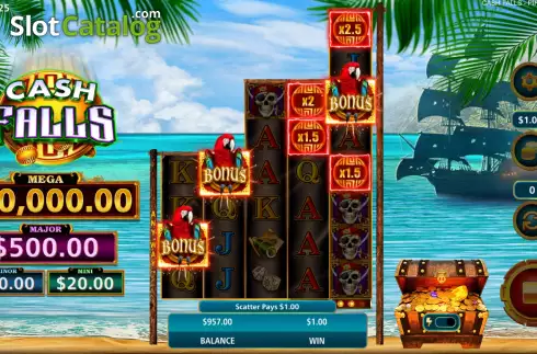 Οθόνη6. Cash Falls Pirate’s Trove Κουλοχέρης