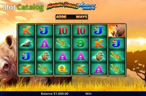 Οθόνη2. Raging Rhino Mighty Ways Κουλοχέρης