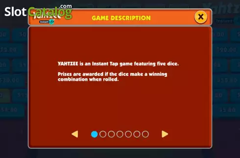 Οθόνη6. Yahtzee Instant Tap Κουλοχέρης
