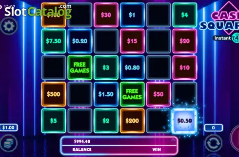 Οθόνη4. Cash Squares Instant Tap Κουλοχέρης