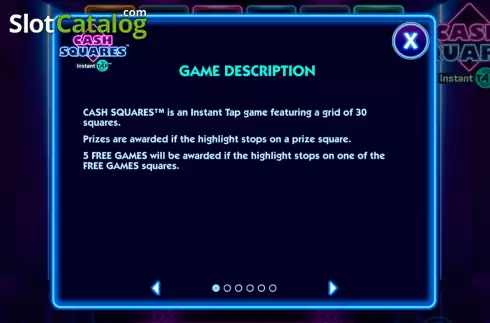 Οθόνη5. Cash Squares Instant Tap Κουλοχέρης