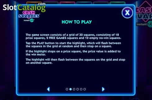 Οθόνη6. Cash Squares Instant Tap Κουλοχέρης
