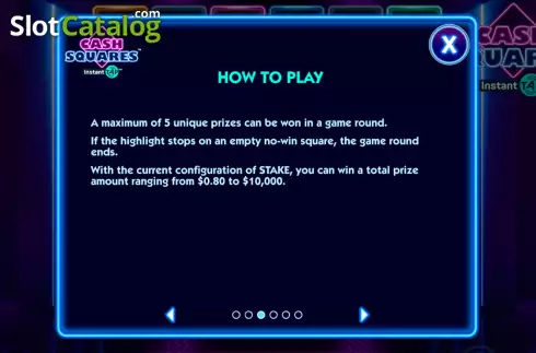 Οθόνη7. Cash Squares Instant Tap Κουλοχέρης