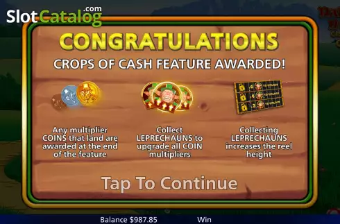 Οθόνη7. Rainbow Riches Crops of Cash Κουλοχέρης