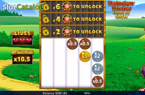 Οθόνη8. Rainbow Riches Crops of Cash Κουλοχέρης