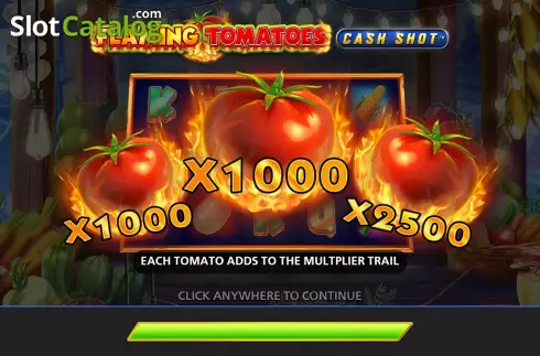 Οθόνη2. Flaming Tomatoes: Cash Shot Κουλοχέρης