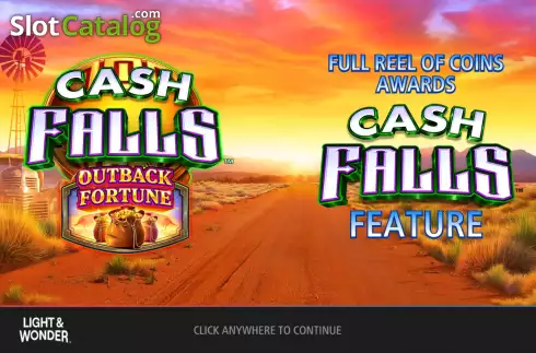 Οθόνη2. Cash Falls Outback Fortune Κουλοχέρης