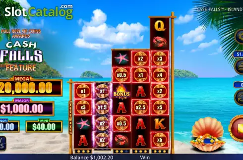 Οθόνη6. Cash Falls Island Bounty Κουλοχέρης