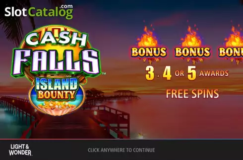 Οθόνη2. Cash Falls Island Bounty Κουλοχέρης