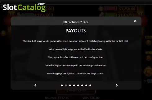 Οθόνη7. 88 Fortunes Dice Κουλοχέρης