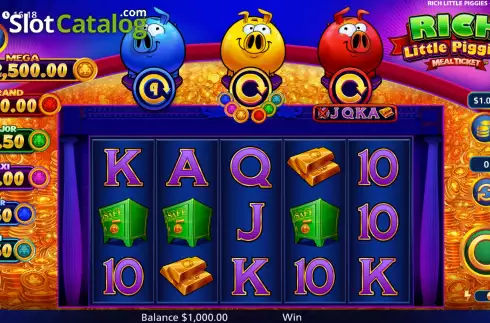 Οθόνη3. Rich Little Piggies Meal Ticket Κουλοχέρης 