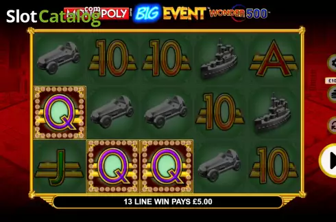 Οθόνη3. Monopoly Big Event Wonder 500 Κουλοχέρης