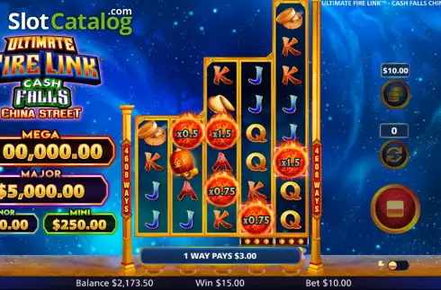 Οθόνη4. Ultimate Fire Link Cash Falls China Street Κουλοχέρης