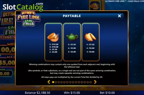 Οθόνη6. Ultimate Fire Link Cash Falls China Street Κουλοχέρης