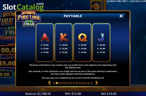 Οθόνη7. Ultimate Fire Link Cash Falls China Street Κουλοχέρης