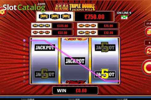Οθόνη3. Blazing 777 Triple Double Jackpot Wild Κουλοχέρης