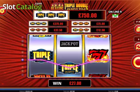 Οθόνη4. Blazing 777 Triple Double Jackpot Wild Κουλοχέρης