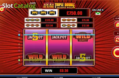 Οθόνη5. Blazing 777 Triple Double Jackpot Wild Κουλοχέρης