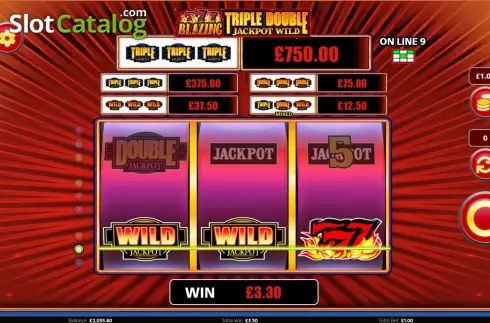 Οθόνη6. Blazing 777 Triple Double Jackpot Wild Κουλοχέρης