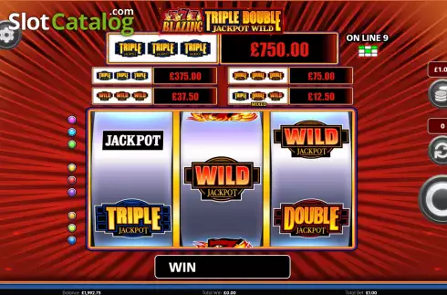 Οθόνη7. Blazing 777 Triple Double Jackpot Wild Κουλοχέρης