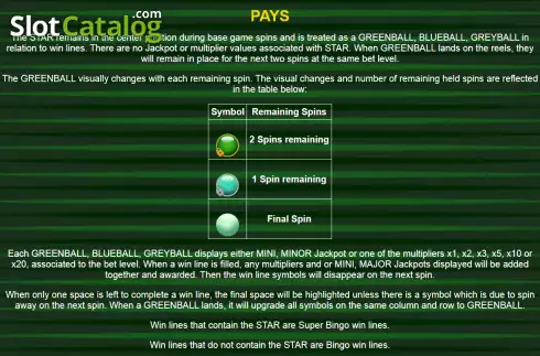 Οθόνη5. The Green Machine Bingo Κουλοχέρης