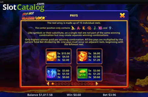 Οθόνη6. Hot Hot Blazing Lock Κουλοχέρης