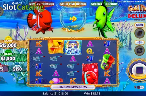 Οθόνη4. Gold Fish Feeding Time Deluxe Treasure Κουλοχέρης