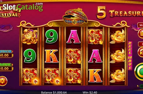 Οθόνη3. 5 Treasures Jackpot Festival Κουλοχέρης